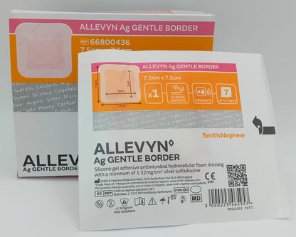 Allevyn AG Gentle Border Antimicrobial Foam Dressing – Box of 10