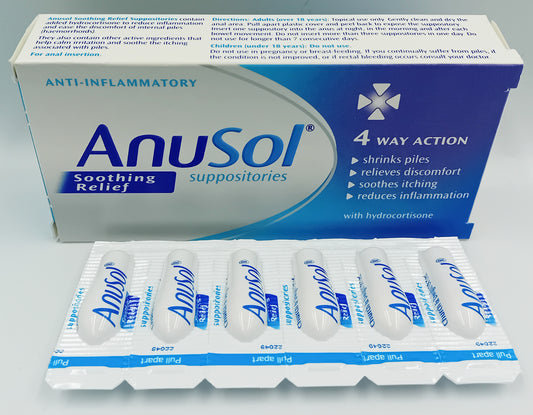 Anusol Soothing Relief Suppositories – Box of 12