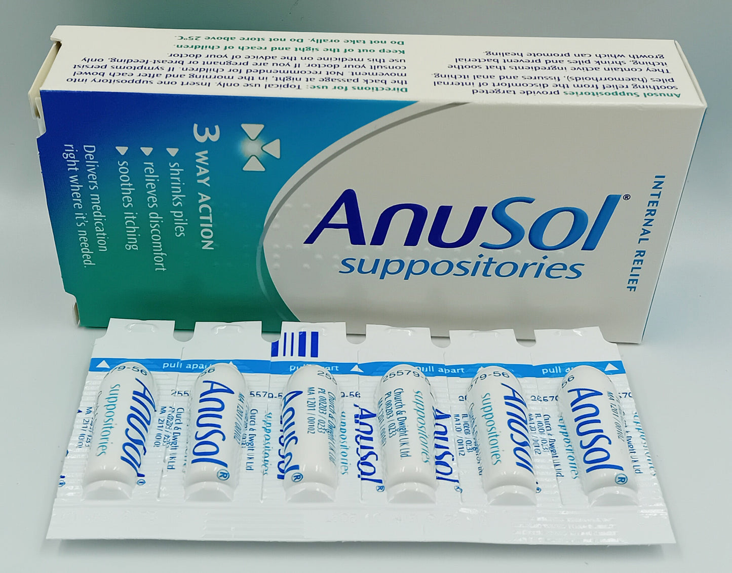 Anusol Haemorrhoid Relief Suppositories – Box of 12