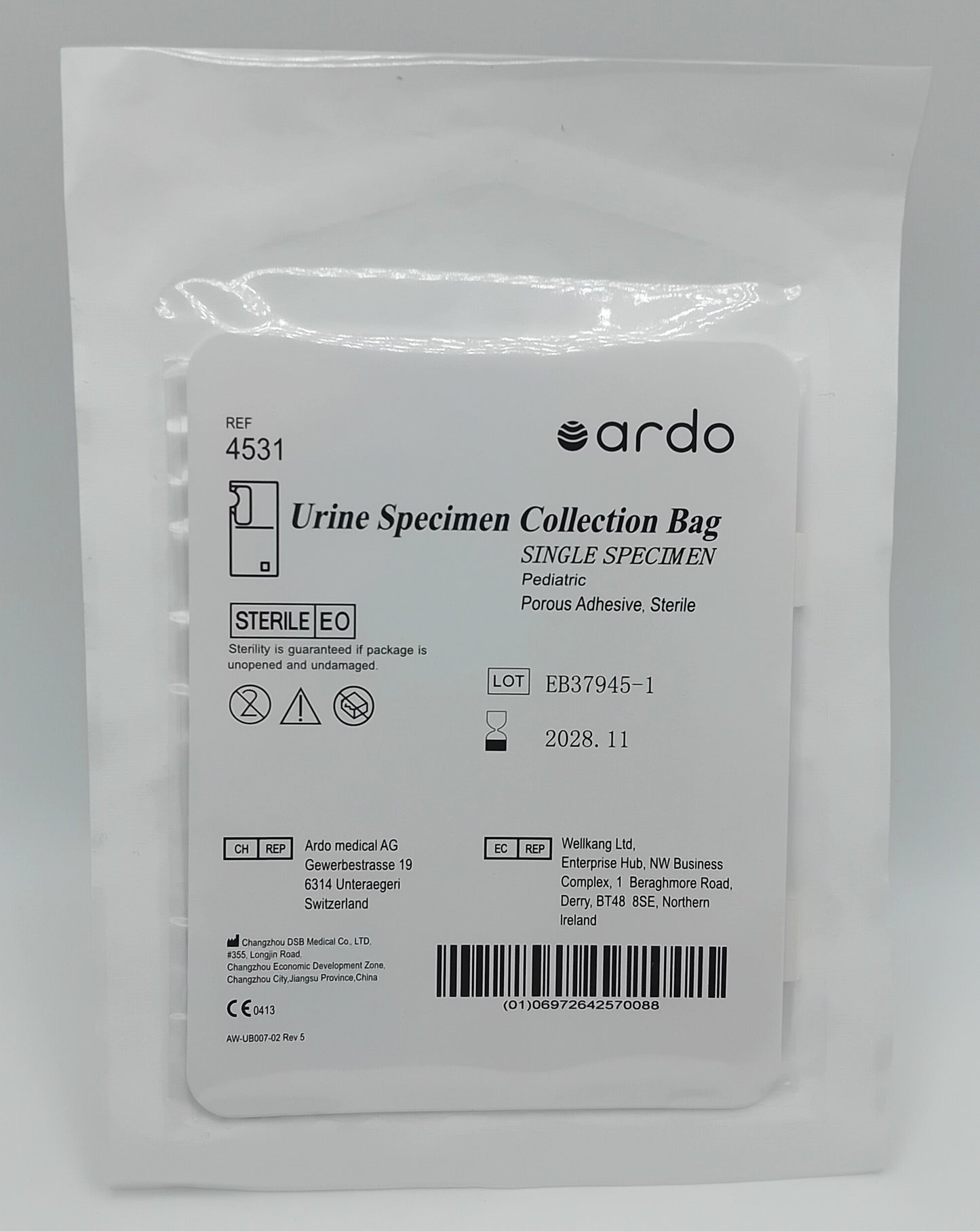 Ardo Pediatric Urine Specimen Collection Bags - Box of 100