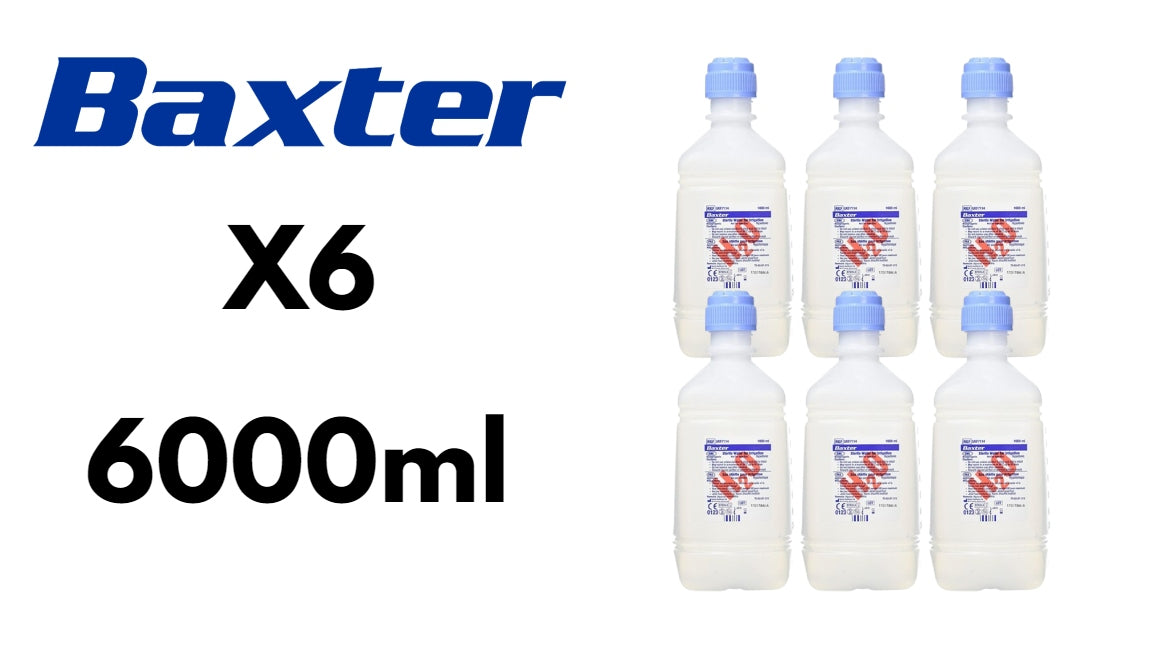 Baxter Sterile Irrigation Water 1000ml - Pack of 6 Bottles