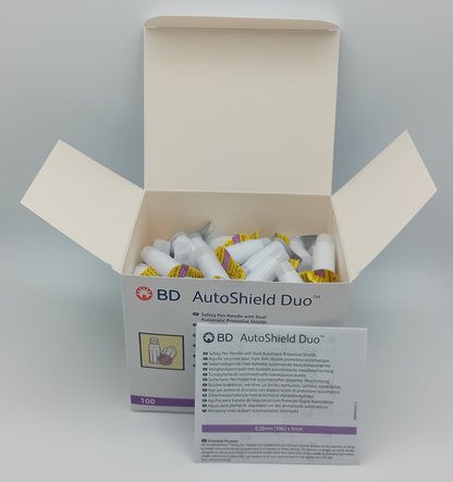 BD AutoShield Duo Safety Pen with Duel Automatic Shields - Box of 100