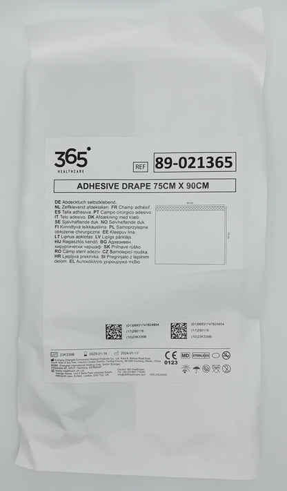 365 3-Ply Adhesive Drape 75cm x 90cm