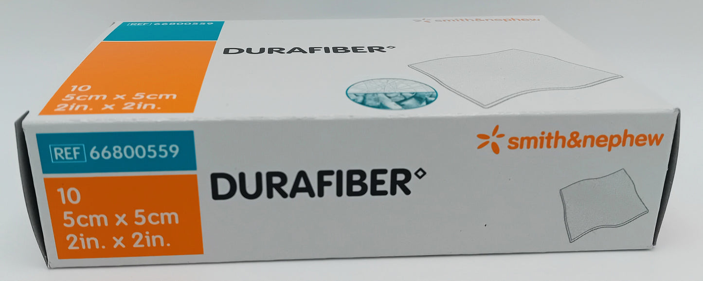 Durafiber 5x5cm Advanced Wound Dressings - Box of 10