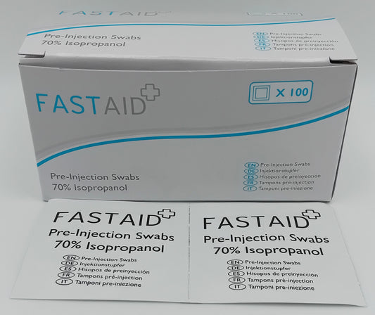 FastAid Pre-Injection Swabs – Box of 100