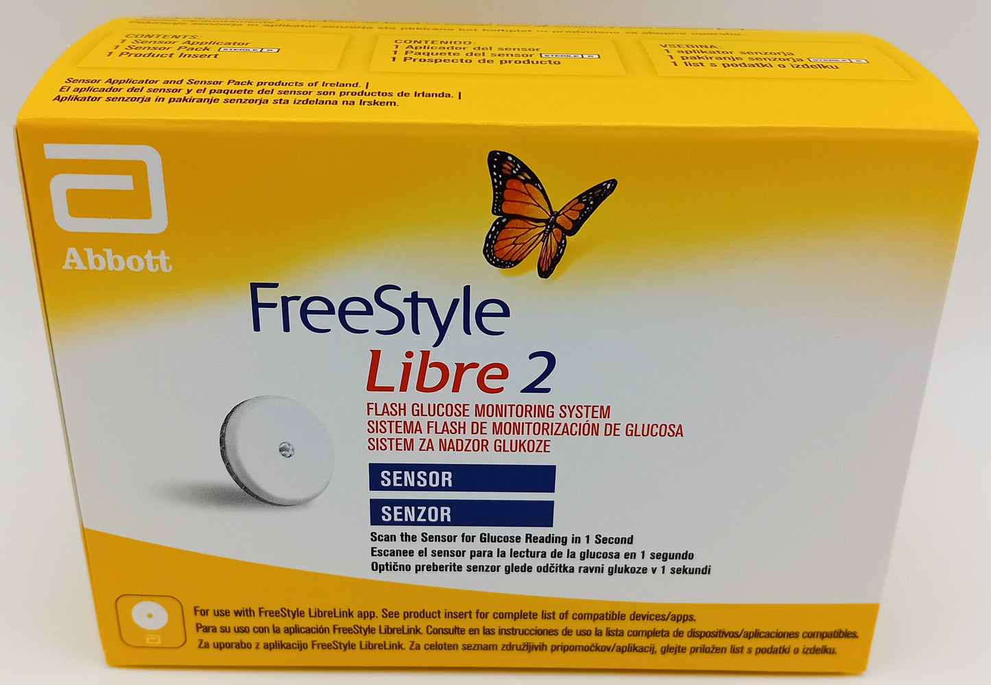 Freestyle Libre 2 Sensor Glucose Monitoring System - Continuous Blood Glucose Monitoring