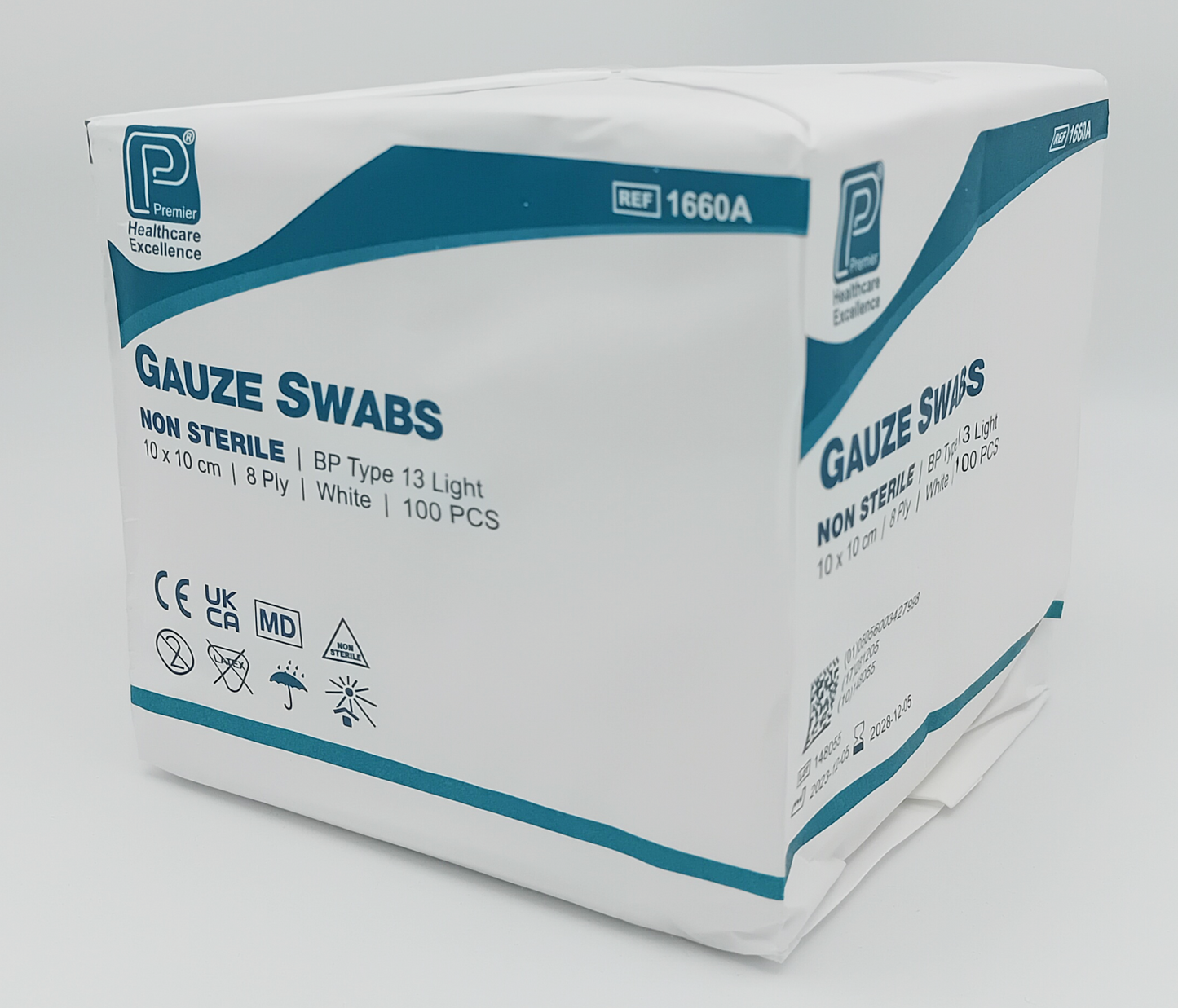 Gauze Swabs Non-Sterile 8 Ply Pack of 100 Swabs