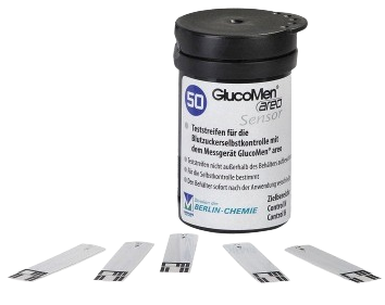 GlucoMen Areo Glucose Test Strips Pack of 50 | Fast & Accurate