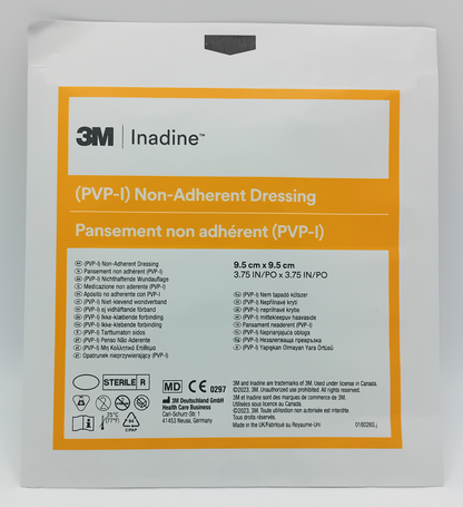 Inadine 9.5cm x 9.5cm - Box of 10 Antimicrobial Wound Dressings