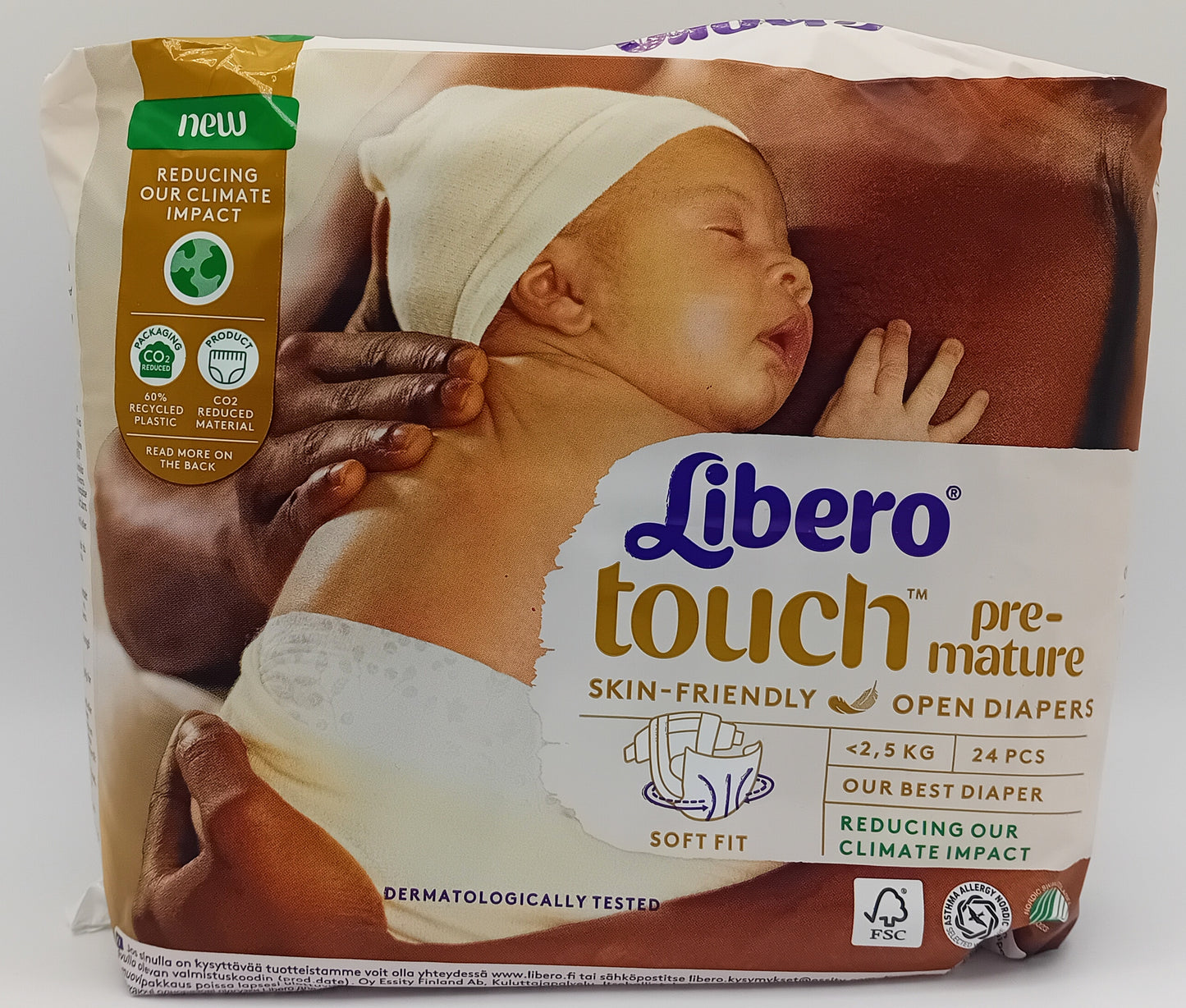 Libero Touch Pre-Mature Open Diapers 2-5kg - Pack of 24