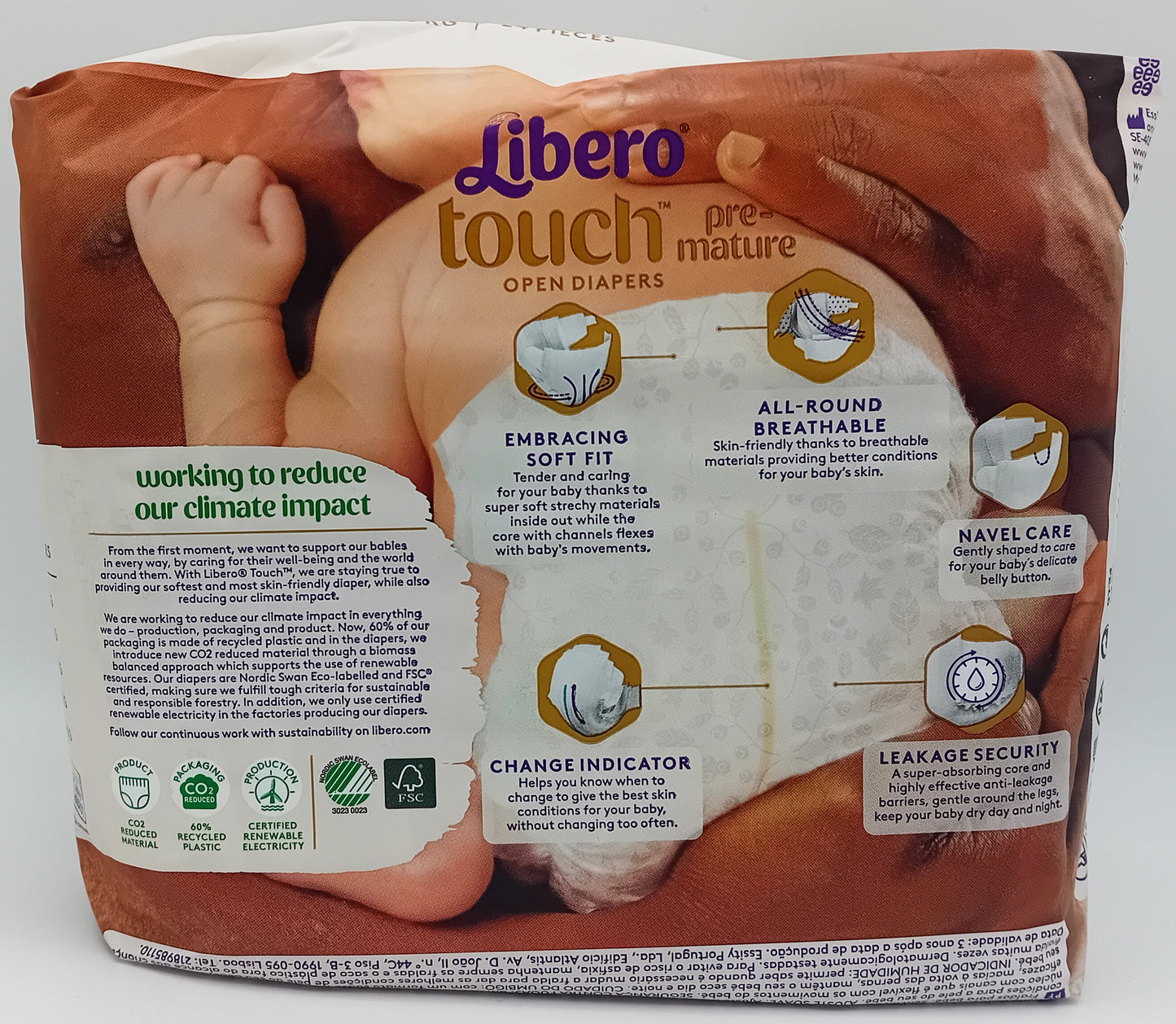 Libero Touch Pre-Mature Open Diapers 2-5kg - Pack of 24