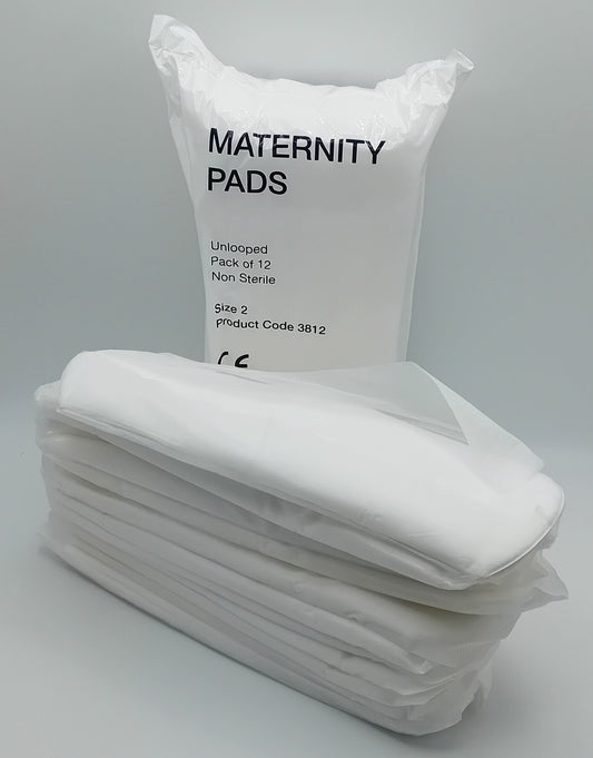 Maternity Pads Size 2 Unlooped Non-Sterile – Pack of 12