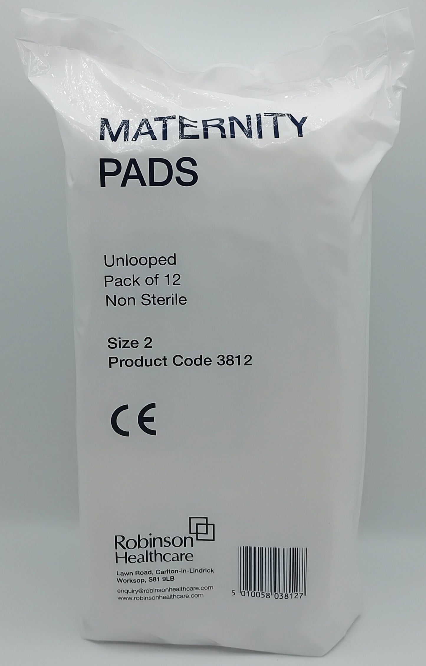 Maternity Pads Size 2 Unlooped Non-Sterile – Pack of 12