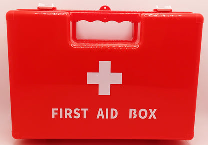 Empty First Aid Box - Red - Durable Storage for Medical Supplies