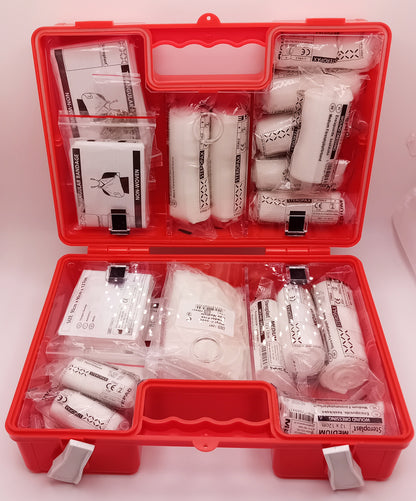 Empty First Aid Box - Red - Durable Storage for Medical Supplies