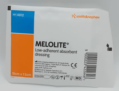 Melolite 7.5cm x 10cm Non-Adherent Dressings - Pack of 100