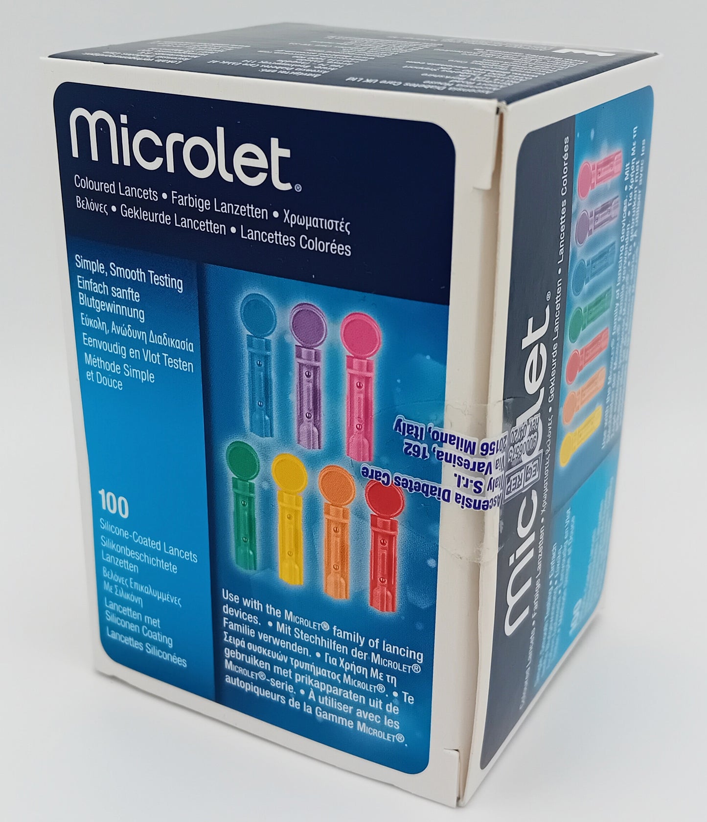 Microlet Lancets - Multicoloured - Box of 100