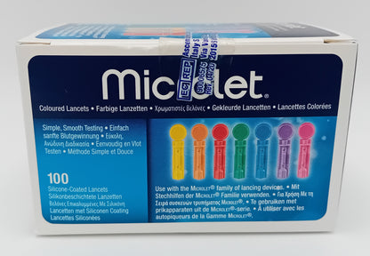 Microlet Lancets - Multicoloured - Box of 100