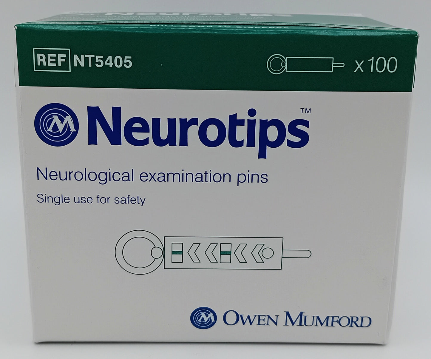 Neurotips Neurological Examination Pins - Box of 100 - Sterile & Safe