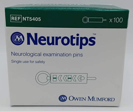 Neurotips Neurological Examination Pins - Box of 100 - Sterile & Safe