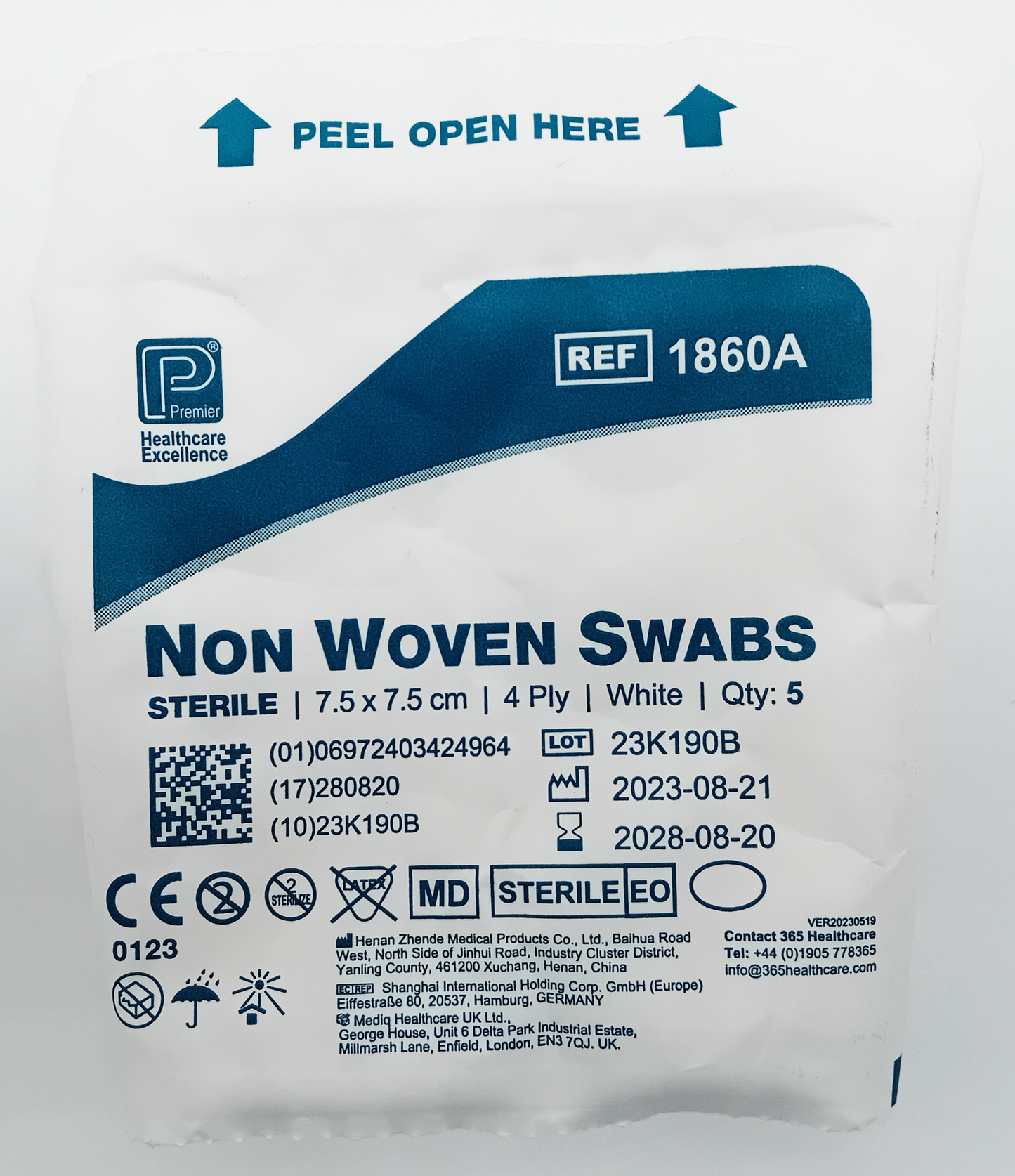 Non Woven Swabs Sterile 4 PLY