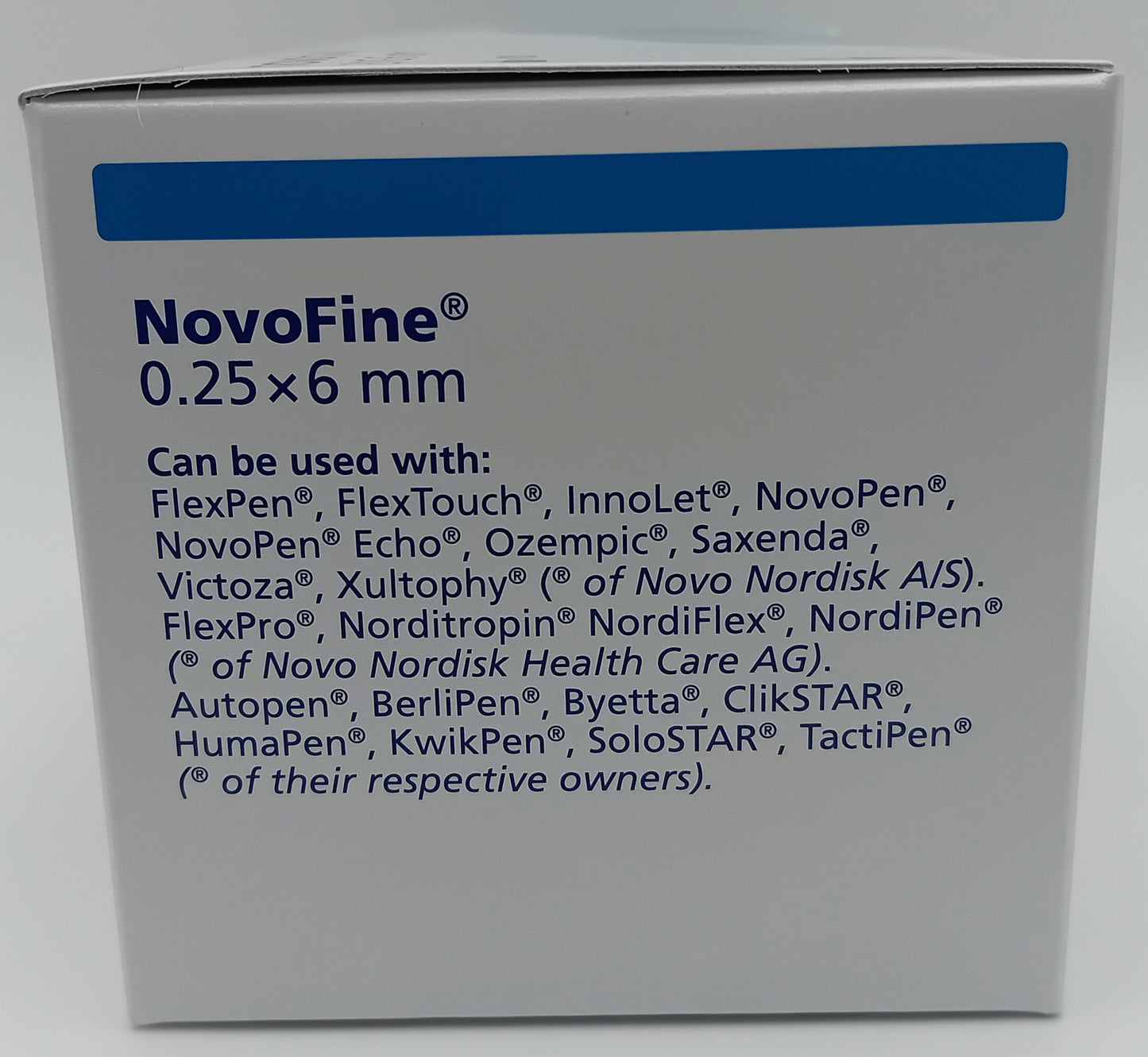 Novofine 31G 6mm Pen Needles - Box of 100 - Compatible with Most Insulin Pens