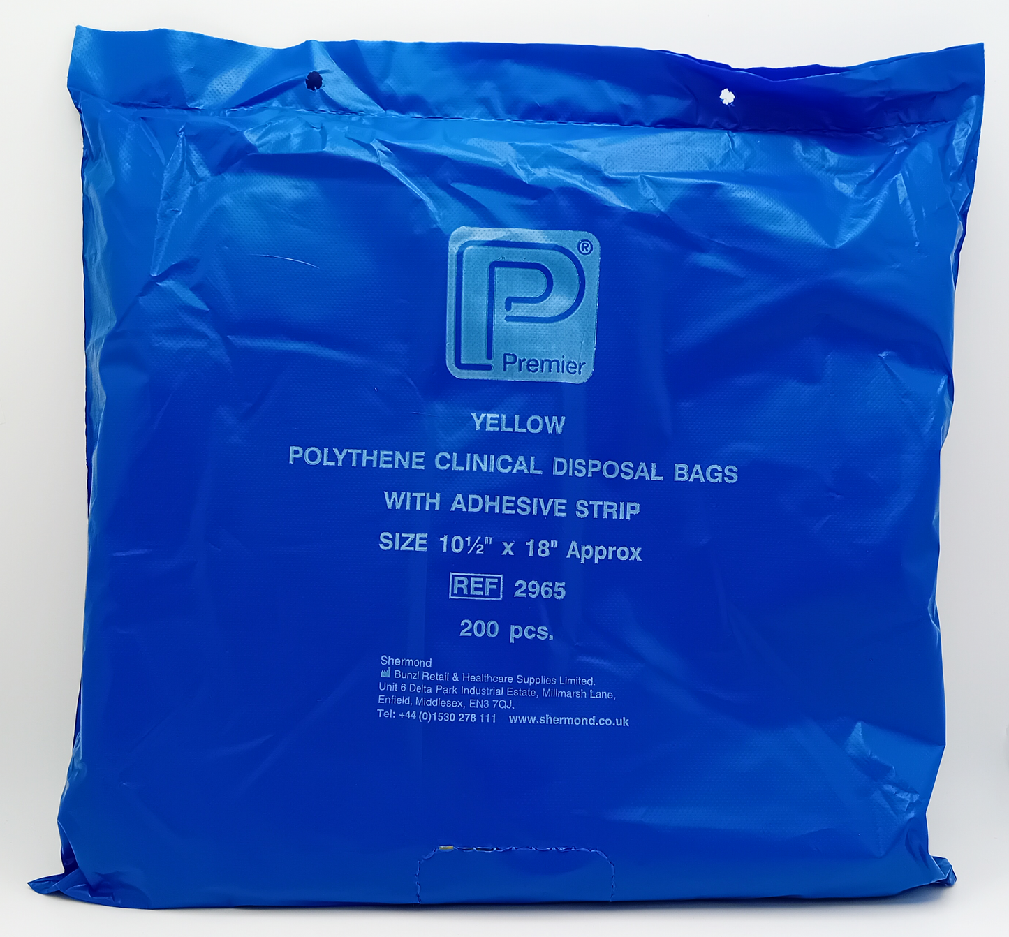 Premier  Yellow Polythene Clinical Disposal Bags - Pack of 200