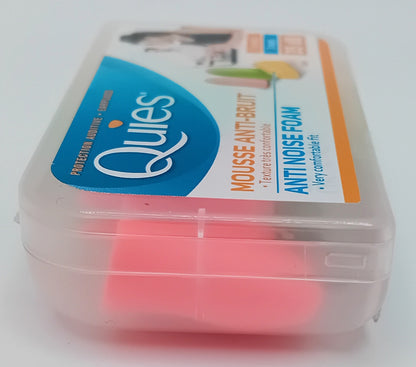 QUIES Anti Noise Foam EarPlugs - Multicolour - 6 Plugs (3 Pairs)