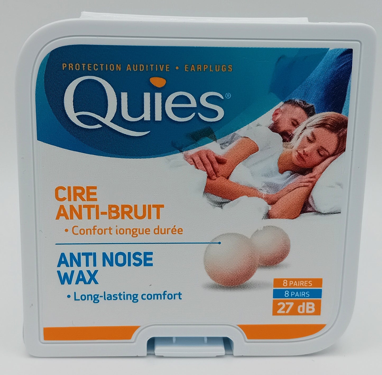 QUIES Anti Noise Wax EarPlugs - 16 Plugs (8 Pairs) - Soft & Comfortable Hearing