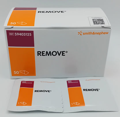 Universal Adhesive Remove Wipes - Box of 50 - Gentle & Effective Removal