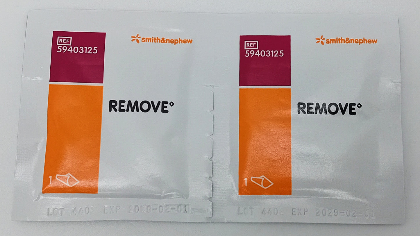 Universal Adhesive Remove Wipes - Box of 50 - Gentle & Effective Removal