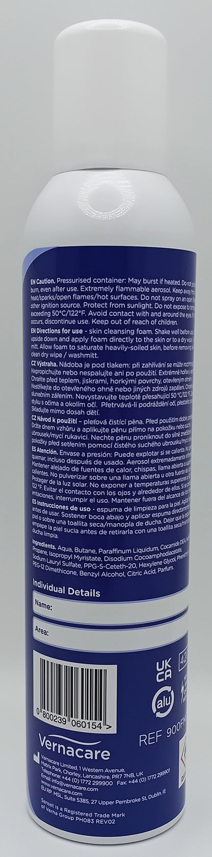 Senset Skin Cleansing Foam 300ml - Gentle No-Rinse Cleanser for Sensitive Skin