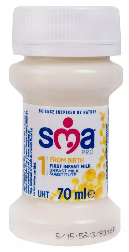 Sma Pro First Infant Milk 70ml Bottles Box Of 32 Exp - 06/09/2025