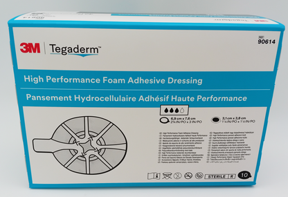 Tegaderm Foam Dressing Oval 6.9cm x 7.6cm - Box of 10