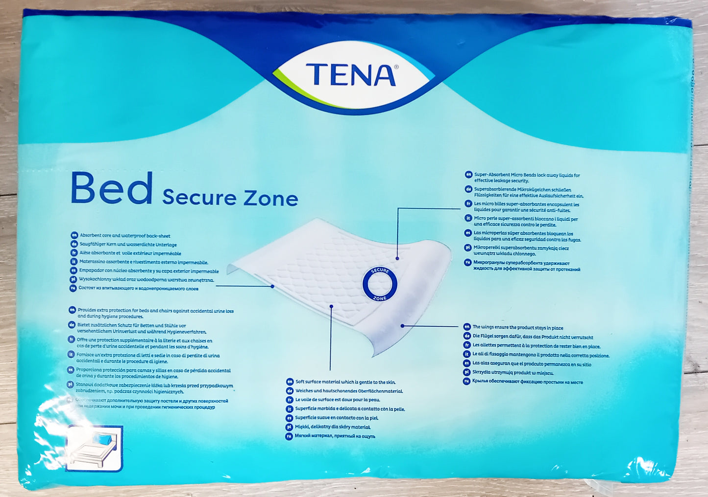 TENA Bed Pads Plus with Wings 80cm x 180cm - Pack of 20 - Superior Protection