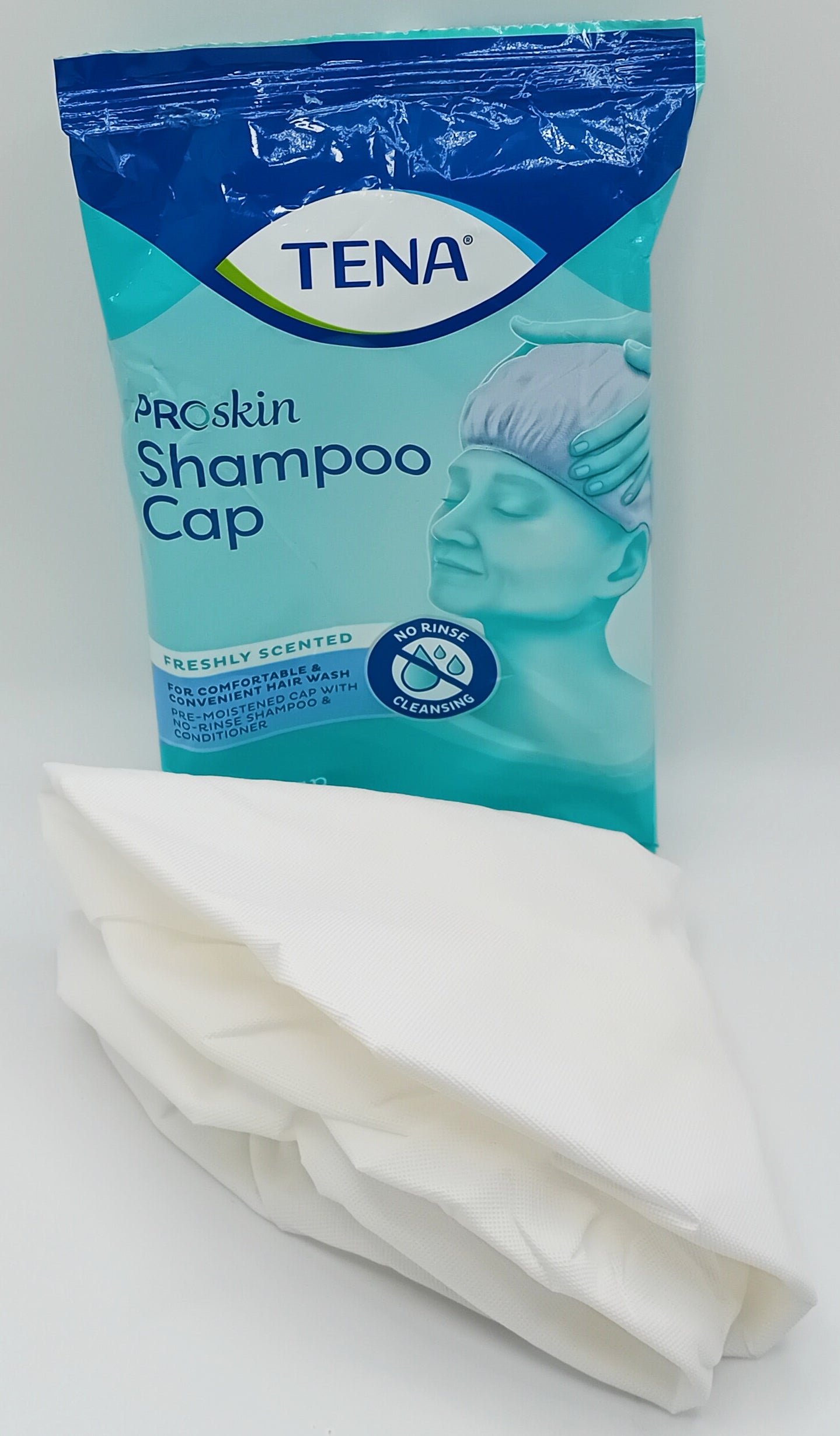 TENA ProSkin Shampoo Cap - Convenient No-Rinse Hair Cleansing