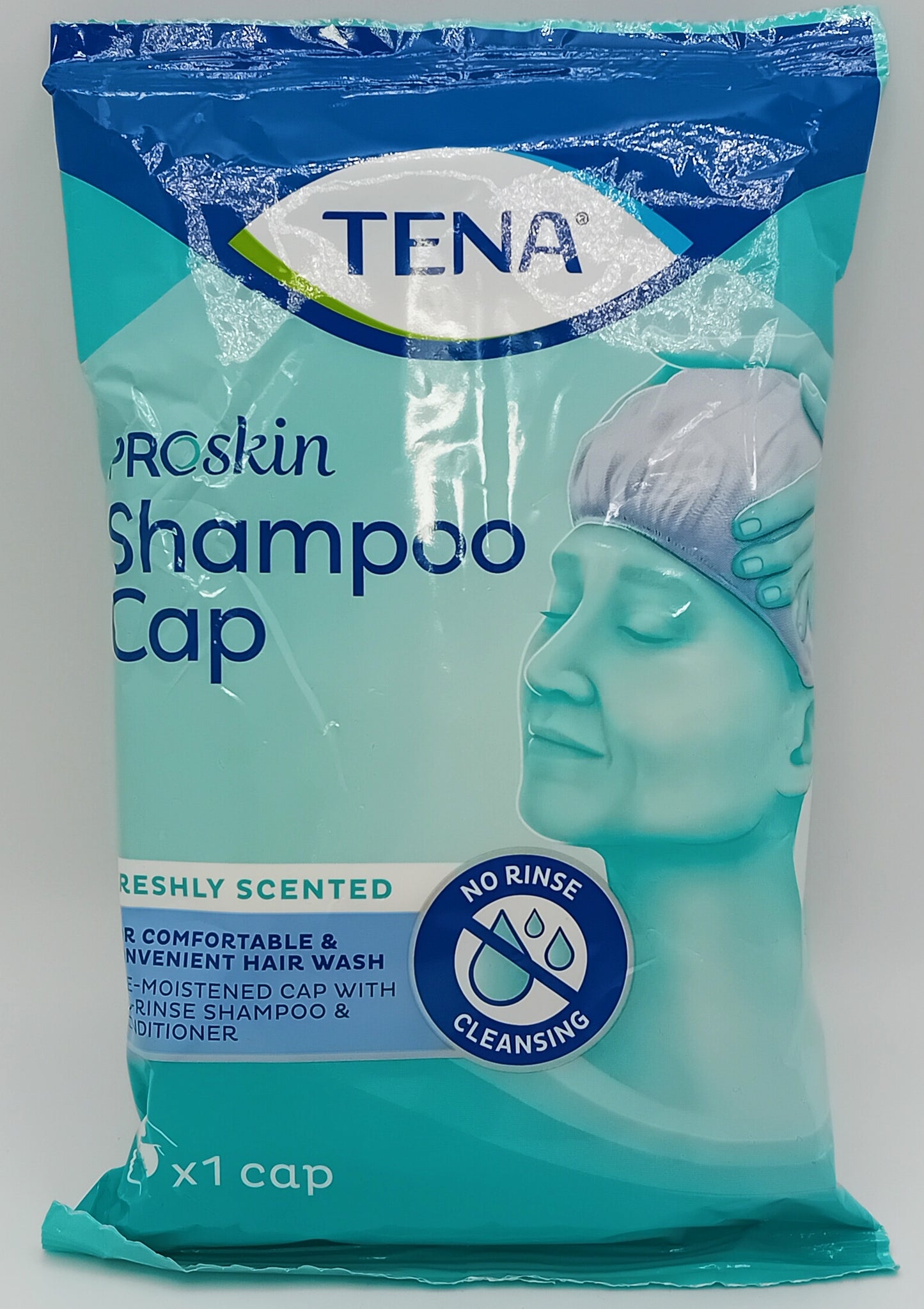 TENA ProSkin Shampoo Cap - Convenient No-Rinse Hair Cleansing