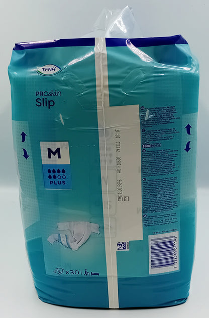 TENA Slip ProSkin Plus Medium – Pack of 30 Incontinence Briefs