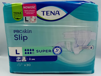 TENA Slip ProSkin Super Large – Pack of 30 Incontinence Briefs