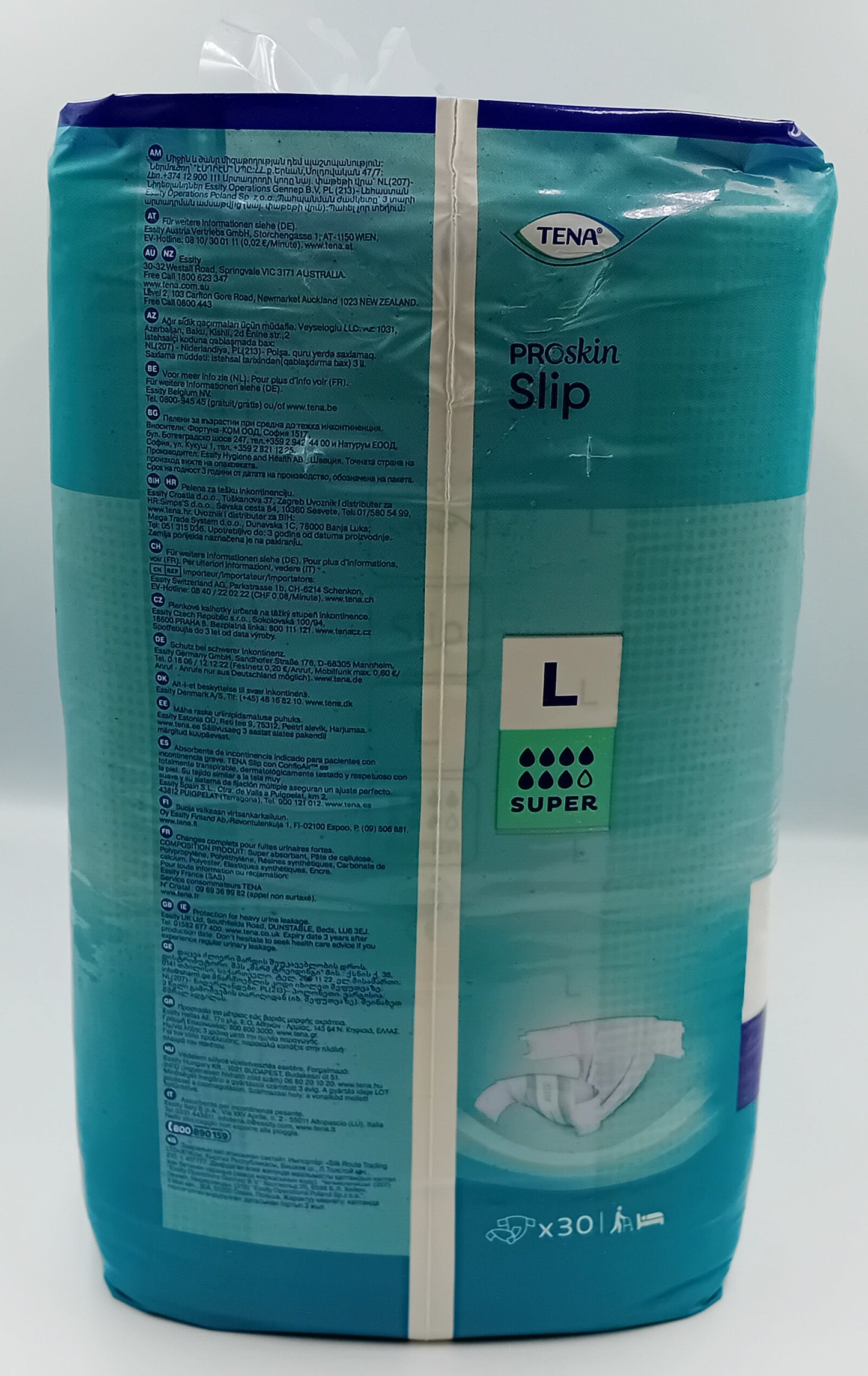 TENA Slip ProSkin Super Large – Pack of 30 Incontinence Briefs