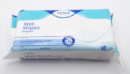 Tena Wet Wipes Original 30x20cm XL x48 wipes