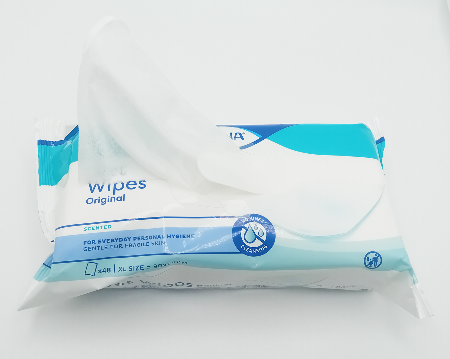 Tena Wet Wipes Original 30x20cm XL x48 wipes - Box of 12