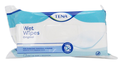 Tena Wet Wipes Original 30x20cm XL x48 wipes - Box of 12